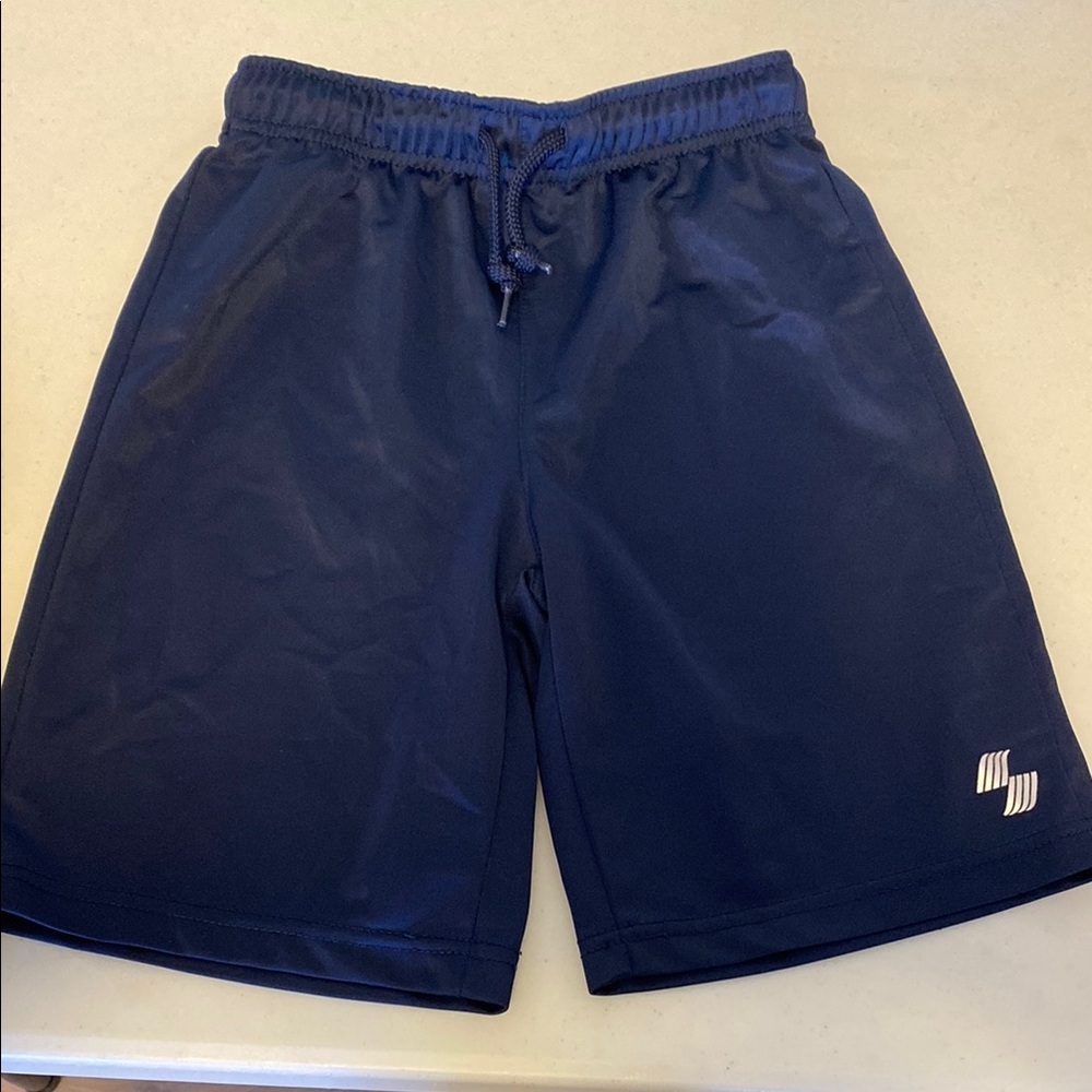 Navy Blue Athletic Shorts with Elastic Waistband